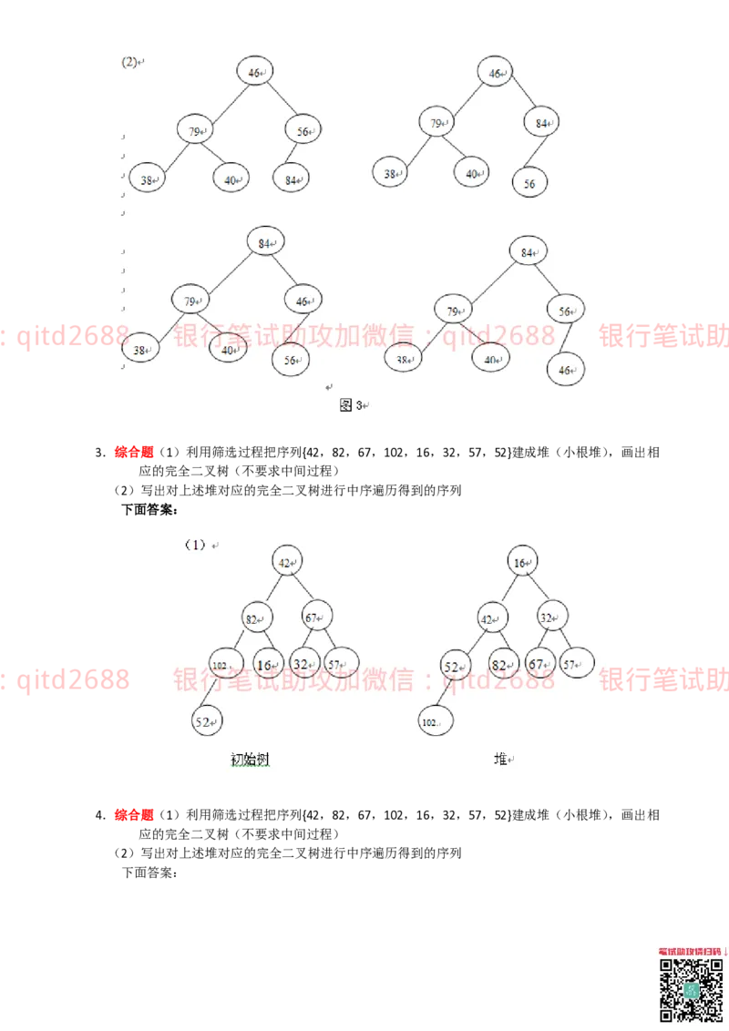 信息技术类-题库-数据结构与算法分析练习题_2025春招题库汇总_银行题库-1_银行全套上岸资料_各银行笔试真题_邮储上岸资料_邮储银行招聘考试笔试复习资料
