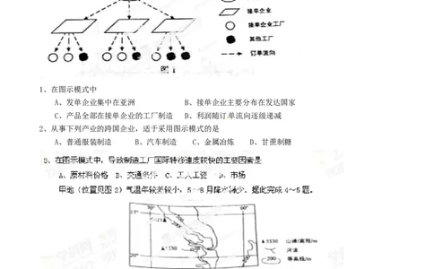 2014年高考地理试卷（海南）（空白卷）_地理历年高考真题_新&middot;Word版2008-2025&middot;高考地理真题_地理（按年份分类）2008-2025_2014&middot;地理高考真题