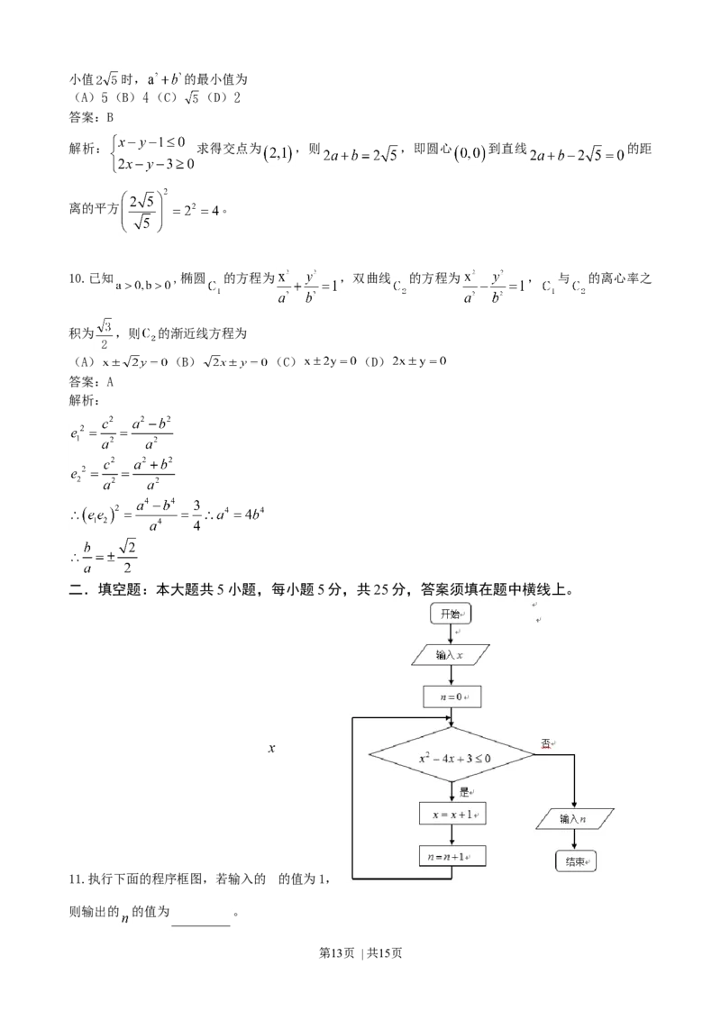 2014年高考数学试卷（理）（山东）（解析卷）_历年高考真题合集_数学历年高考真题_新&middot;Word版2008-2025&middot;高考数学真题_数学（按年份分类）2008-2025_2014&middot;高考数学真题