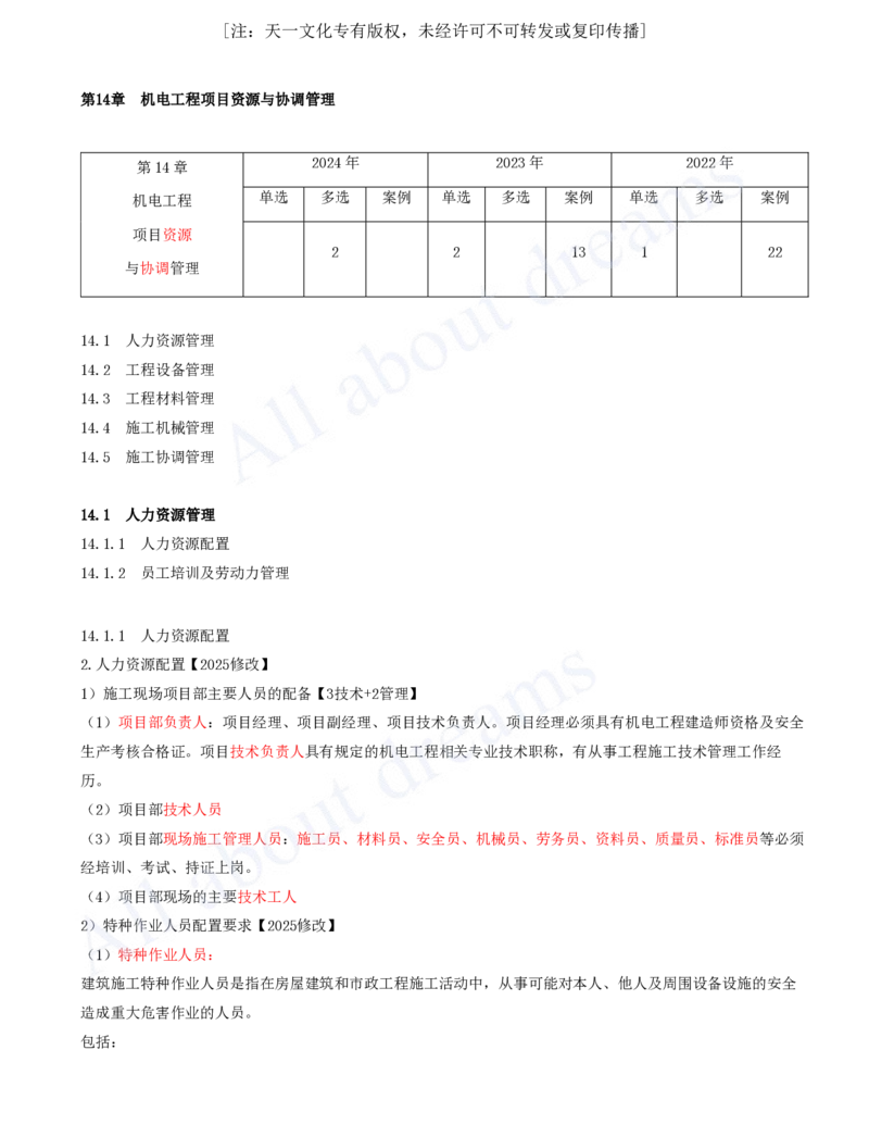 2025-65-第14章-机电工程项目资源与协调管理_2026年一级建造师_2026年一建机电_2025年一建机电SVIP_02-基础精讲✿高端面授✿深度强化_07-机电《天一精讲班》王建波KL_讲义