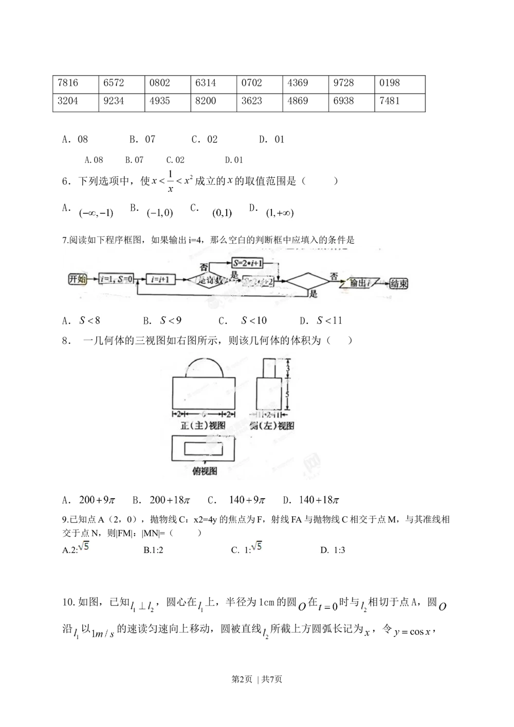 2013年高考数学试卷（文）（江西）（空白卷）_历年高考真题合集_数学历年高考真题_新&middot;Word版2008-2025&middot;高考数学真题_数学（按省份分类）2008-2025_2008-2025&middot;（江西）数学高考真题