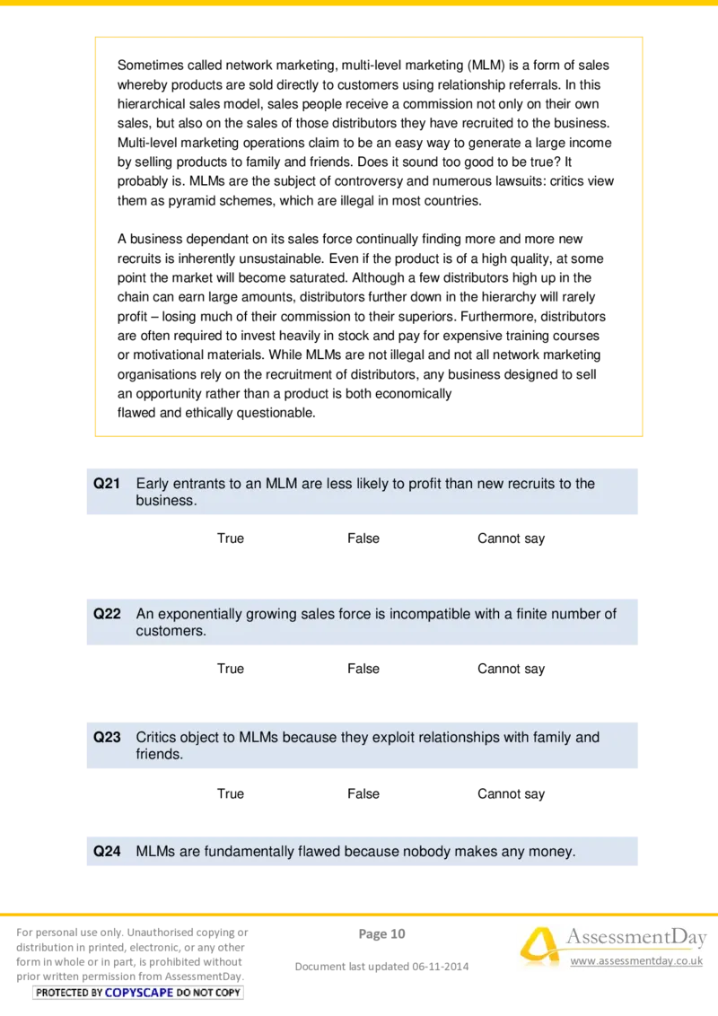 VerbalReasoningTest5-Questions_2025春招题库汇总_十大行测题库_2023年十大热门题库更新中_05、TalentQ汇总_TalentQ测试题（适合大多数外资银行以及其他企业）_VerbalReasoning