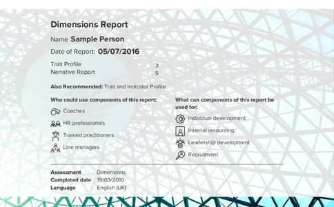 Sample_Report_Dimens-Narrative&Trait_2025春招题库汇总_十大行测题库_2023年十大热门题库更新中_05、TalentQ汇总_TalentQ测试题（适合大多数外资银行以及其他企业）