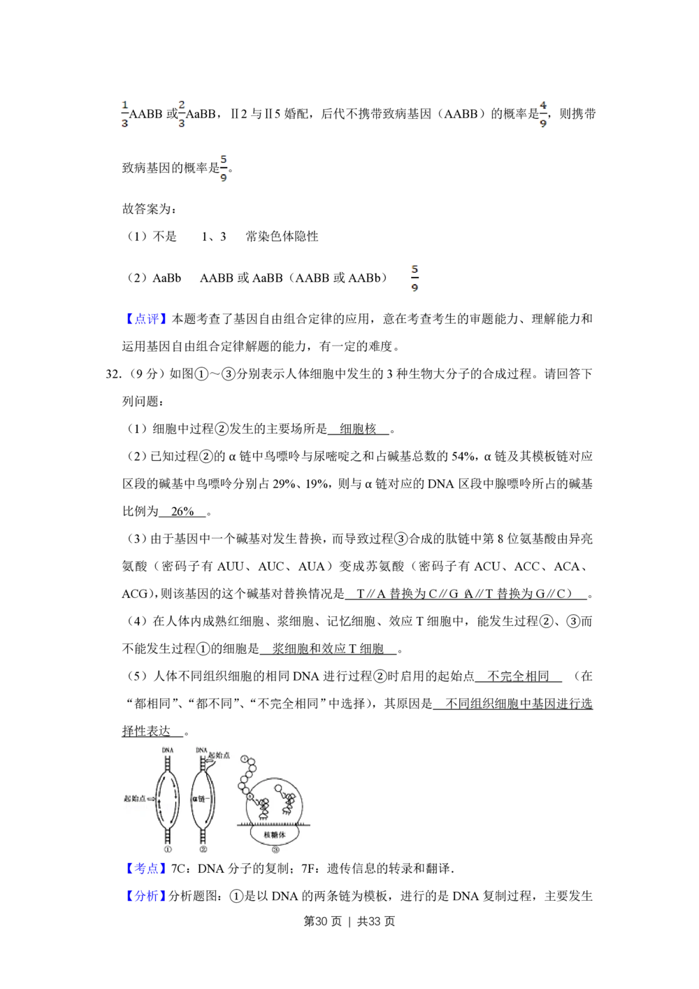2013年高考生物试卷（江苏）（解析卷）_生物历年高考真题_新&middot;PDF版2008-2025&middot;高考生物真题_生物（按省份分类）2008-2025_2008-2025&middot;（江苏）生物高考真题