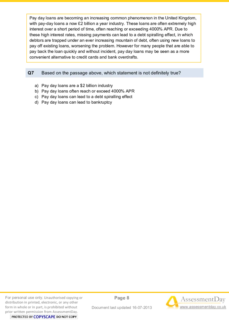 VerbalComprehensionTest4-Questions_2025春招题库汇总_八大题库-1_04八大汇总_信永中和_专业题综合知识-参考_英文题_VerbalReasoningTests