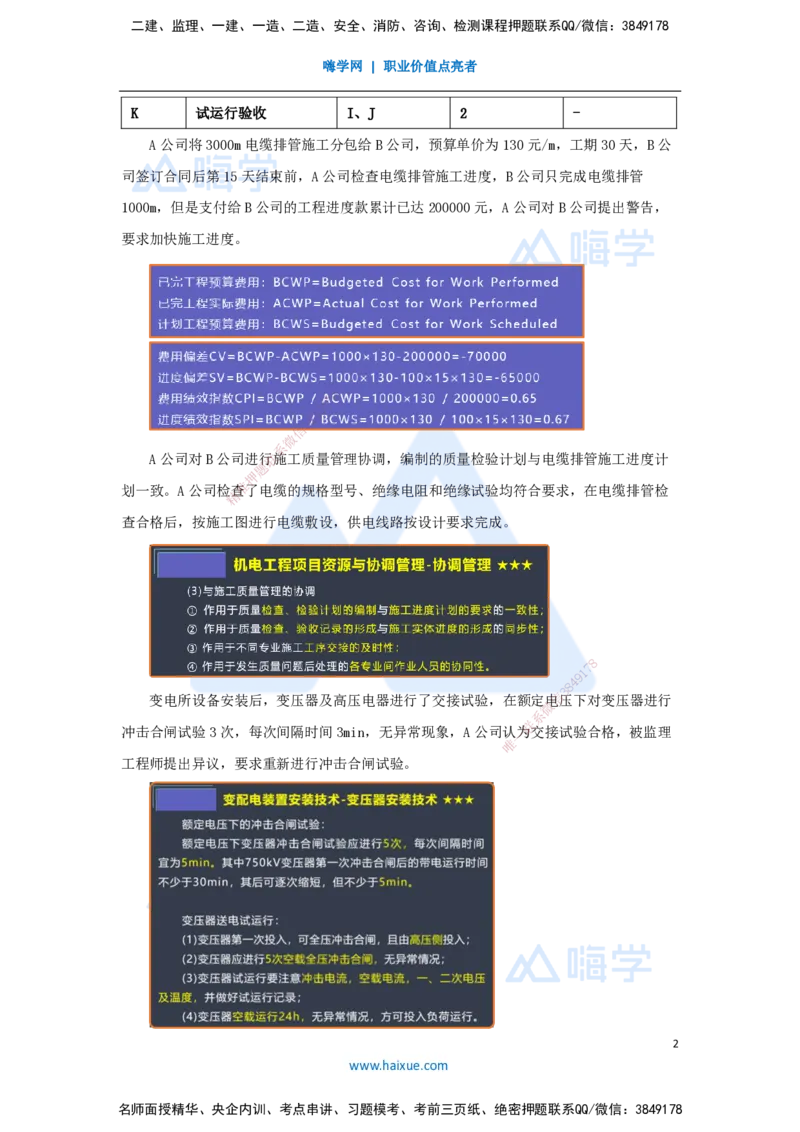 18.2025杨海军-案例母题特训-（17）2020案例四工业机电-电气工程_2026年一级建造师_2026年一建机电_2025年一建机电SVIP_04-冲刺串讲✿考点强化✿小灶集训_讲义