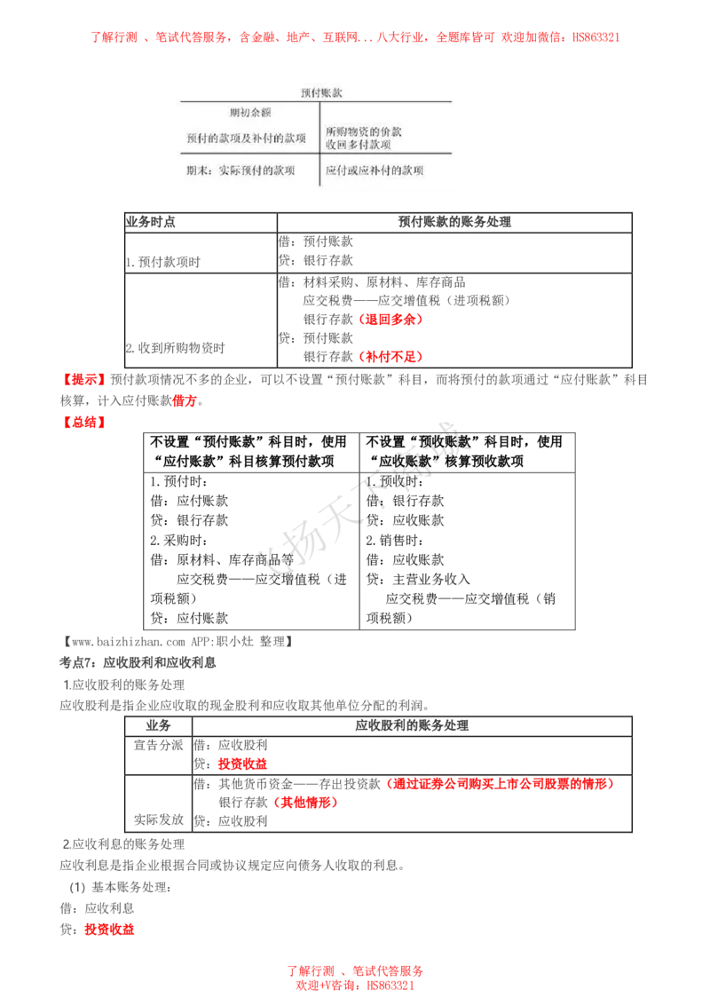 会计知识高频考点复习讲义_2025春招题库汇总_八大题库-1_04八大汇总_致同_会计专项-专业能力专业知识点讲义整理