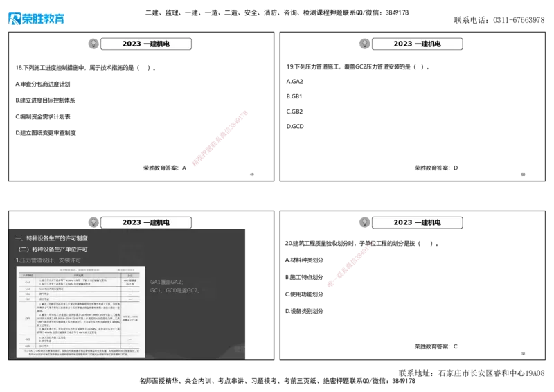 2023年一建机电真题解析讲义（可打印版）_2026年一级建造师_2026年一建机电_2025年一建机电SVIP_03-习题精析✿实战特训✿模考通关_43-机电《历年真题班》王峰RS_讲义