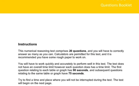 NumericalReasoningTest16-Questions_2025春招题库汇总_八大题库-1_04八大汇总_信永中和_专业题综合知识-参考_英文题_NumericalReasoningTests