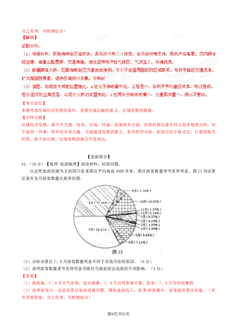 2015年高考地理试卷（山东）（解析卷）_地理历年高考真题_新&middot;Word版2008-2025&middot;高考地理真题_地理（按年份分类）2008-2025_2015&middot;地理高考真题