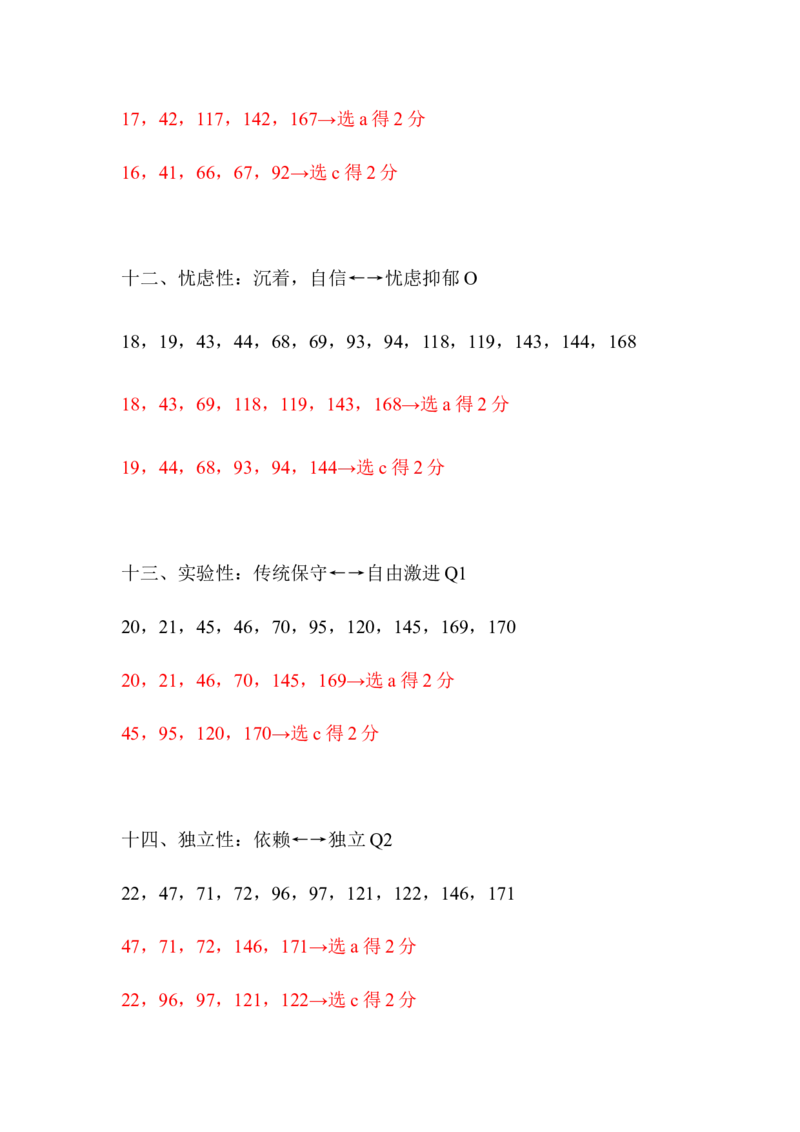 卡特尔16种人格因素测验问卷_三桶油_中国石油_中石油笔试(1)_9、个性测评、思想素质_1-卡氏十六种人格测试