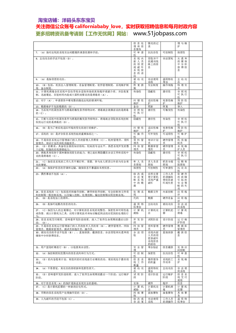 信息技术题库_2025春招题库汇总_国企题库_华能_4.华能集团技术复习资料「重点复习」_03信息技术题库