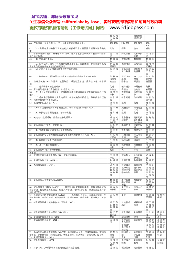 信息技术题库_2025春招题库汇总_国企题库_华能_4.华能集团技术复习资料「重点复习」_03信息技术题库