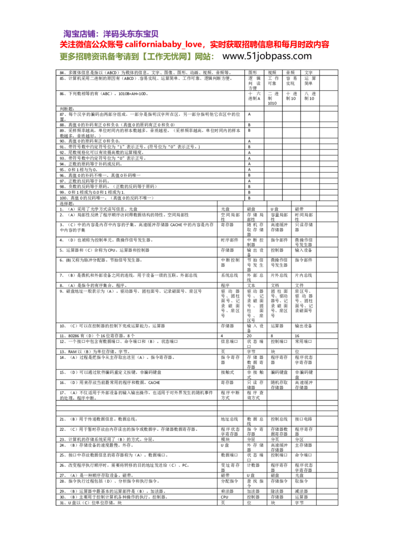 信息技术题库_2025春招题库汇总_国企题库_华能_4.华能集团技术复习资料「重点复习」_03信息技术题库