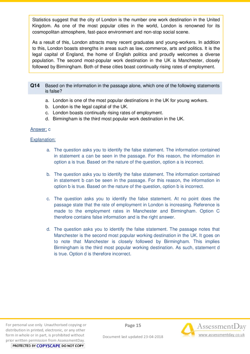 VerbalComprehensionTest2-Solutions_2025春招题库汇总_十大行测题库_2023年十大热门题库更新中_05、TalentQ汇总_TalentQ测试题（适合大多数外资银行以及其他企业）_VerbalReasoning