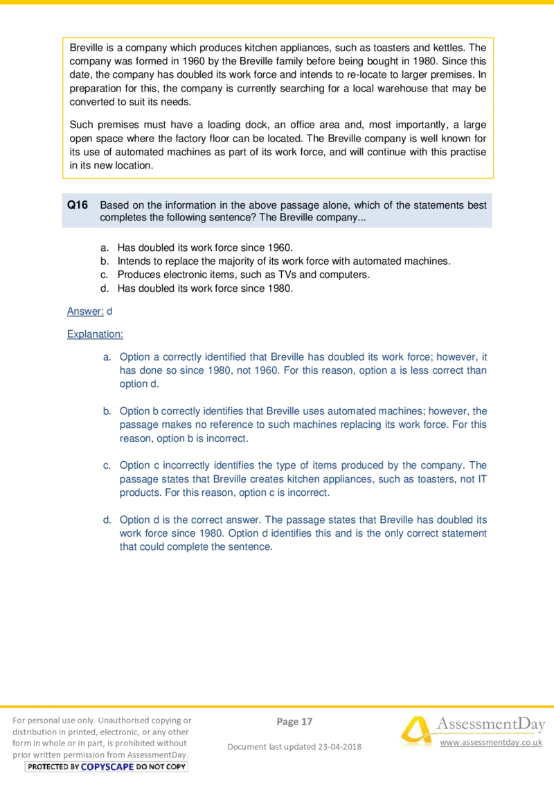 VerbalComprehensionTest2-Solutions_2025春招题库汇总_十大行测题库_2023年十大热门题库更新中_05、TalentQ汇总_TalentQ测试题（适合大多数外资银行以及其他企业）_VerbalReasoning