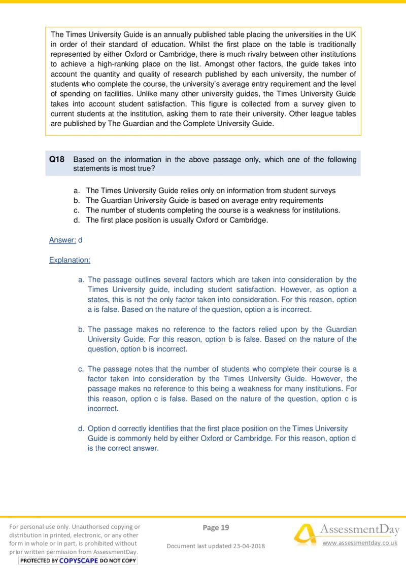 VerbalComprehensionTest2-Solutions_2025春招题库汇总_十大行测题库_2023年十大热门题库更新中_05、TalentQ汇总_TalentQ测试题（适合大多数外资银行以及其他企业）_VerbalReasoning