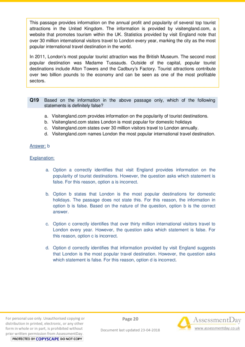 VerbalComprehensionTest2-Solutions_2025春招题库汇总_十大行测题库_2023年十大热门题库更新中_05、TalentQ汇总_TalentQ测试题（适合大多数外资银行以及其他企业）_VerbalReasoning