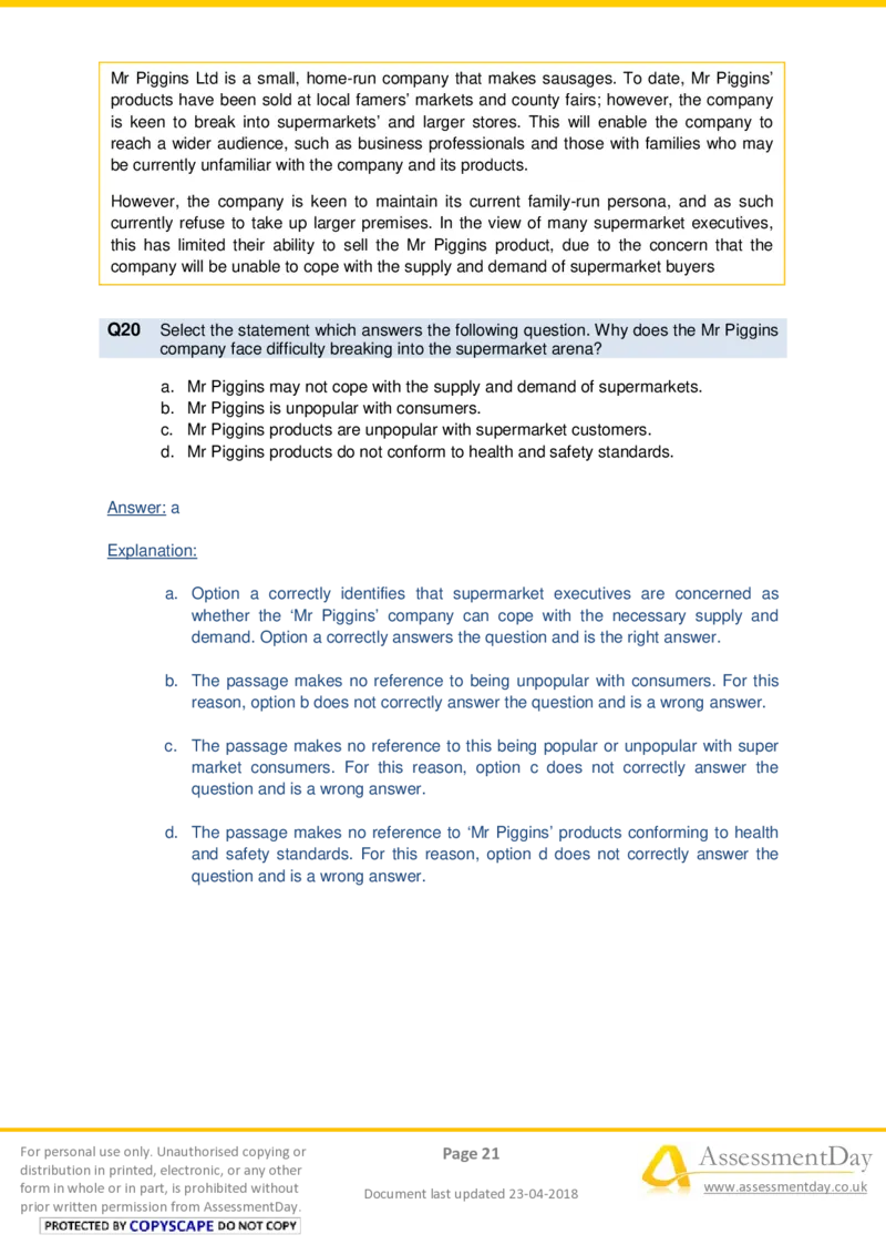 VerbalComprehensionTest2-Solutions_2025春招题库汇总_十大行测题库_2023年十大热门题库更新中_05、TalentQ汇总_TalentQ测试题（适合大多数外资银行以及其他企业）_VerbalReasoning