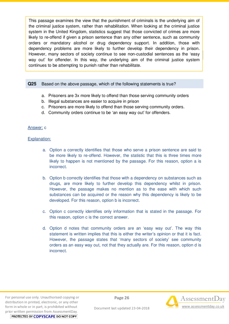 VerbalComprehensionTest2-Solutions_2025春招题库汇总_十大行测题库_2023年十大热门题库更新中_05、TalentQ汇总_TalentQ测试题（适合大多数外资银行以及其他企业）_VerbalReasoning