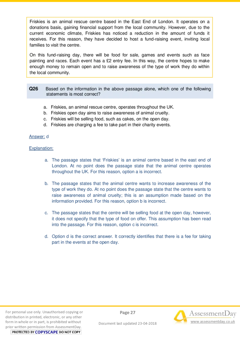 VerbalComprehensionTest2-Solutions_2025春招题库汇总_十大行测题库_2023年十大热门题库更新中_05、TalentQ汇总_TalentQ测试题（适合大多数外资银行以及其他企业）_VerbalReasoning