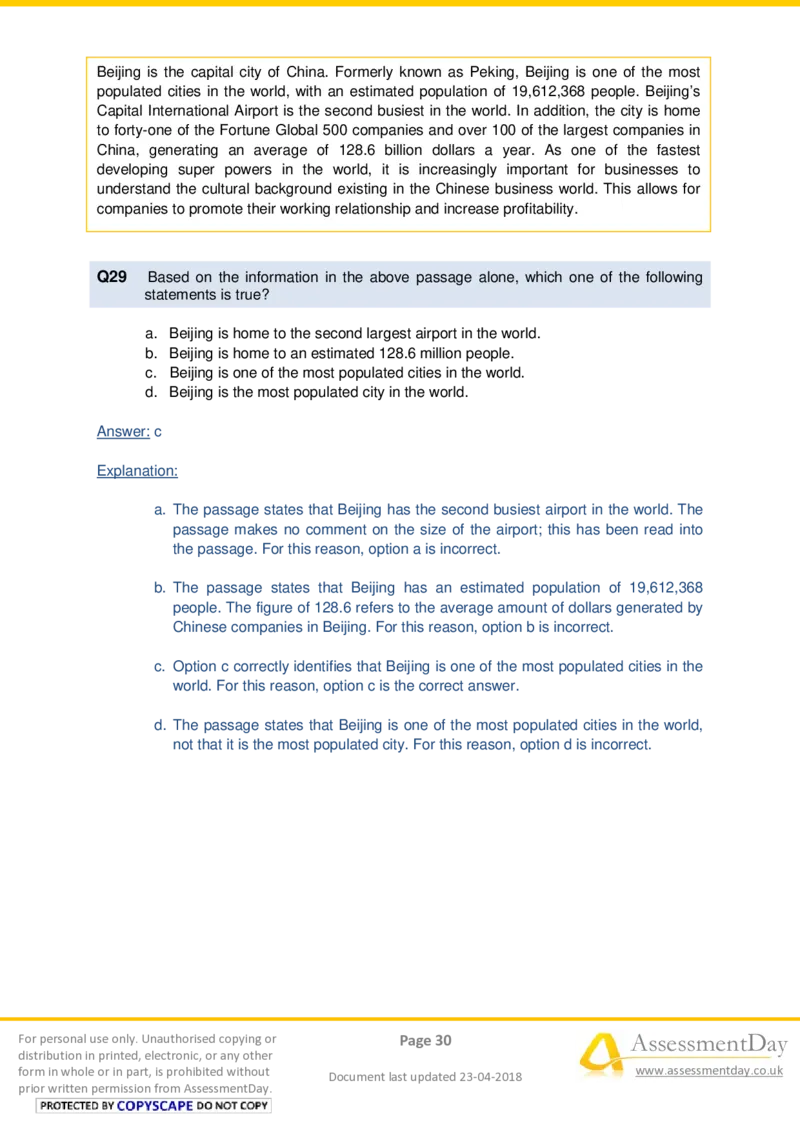 VerbalComprehensionTest2-Solutions_2025春招题库汇总_十大行测题库_2023年十大热门题库更新中_05、TalentQ汇总_TalentQ测试题（适合大多数外资银行以及其他企业）_VerbalReasoning