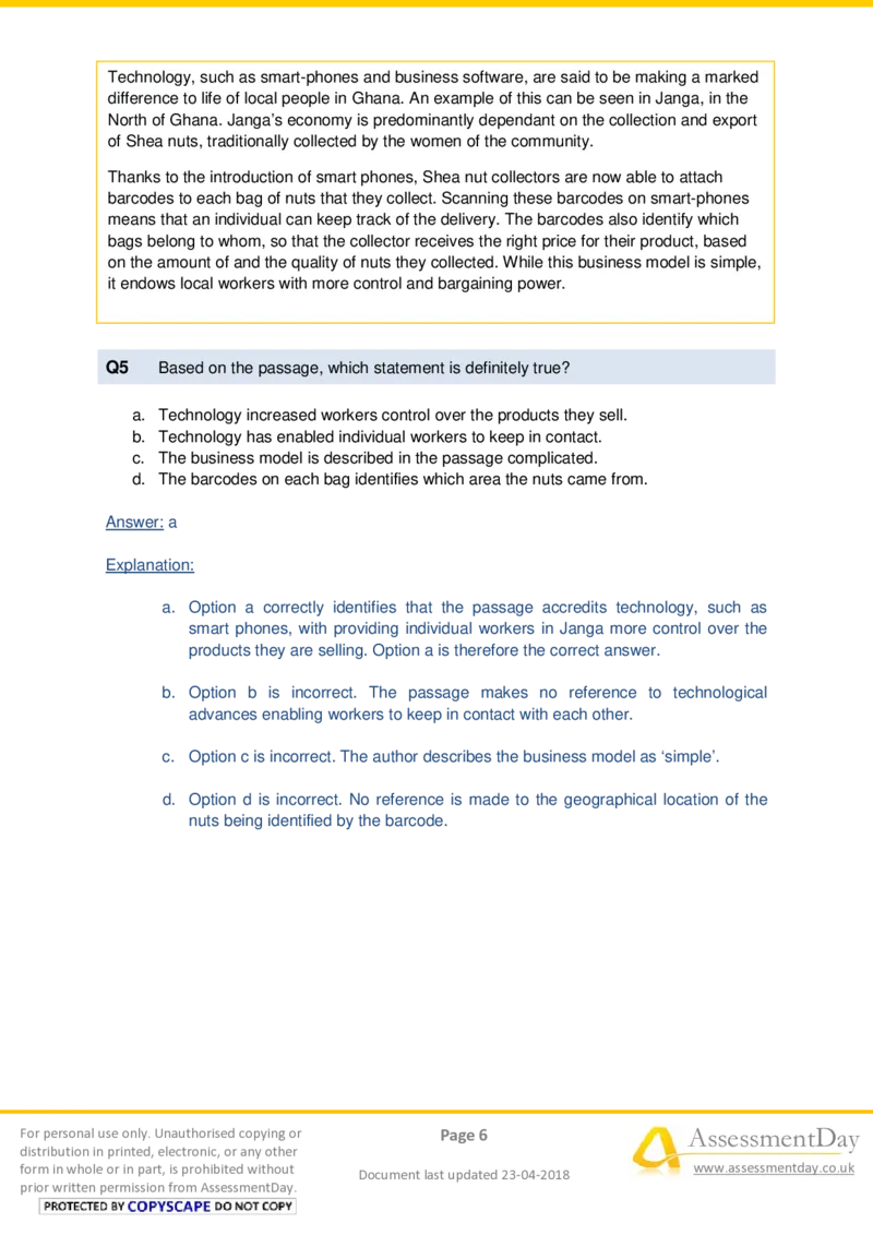 VerbalComprehensionTest2-Solutions_2025春招题库汇总_十大行测题库_2023年十大热门题库更新中_05、TalentQ汇总_TalentQ测试题（适合大多数外资银行以及其他企业）_VerbalReasoning