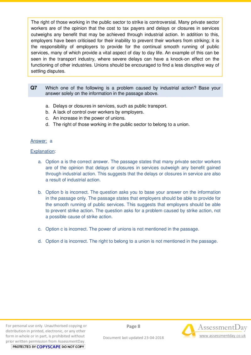VerbalComprehensionTest2-Solutions_2025春招题库汇总_十大行测题库_2023年十大热门题库更新中_05、TalentQ汇总_TalentQ测试题（适合大多数外资银行以及其他企业）_VerbalReasoning