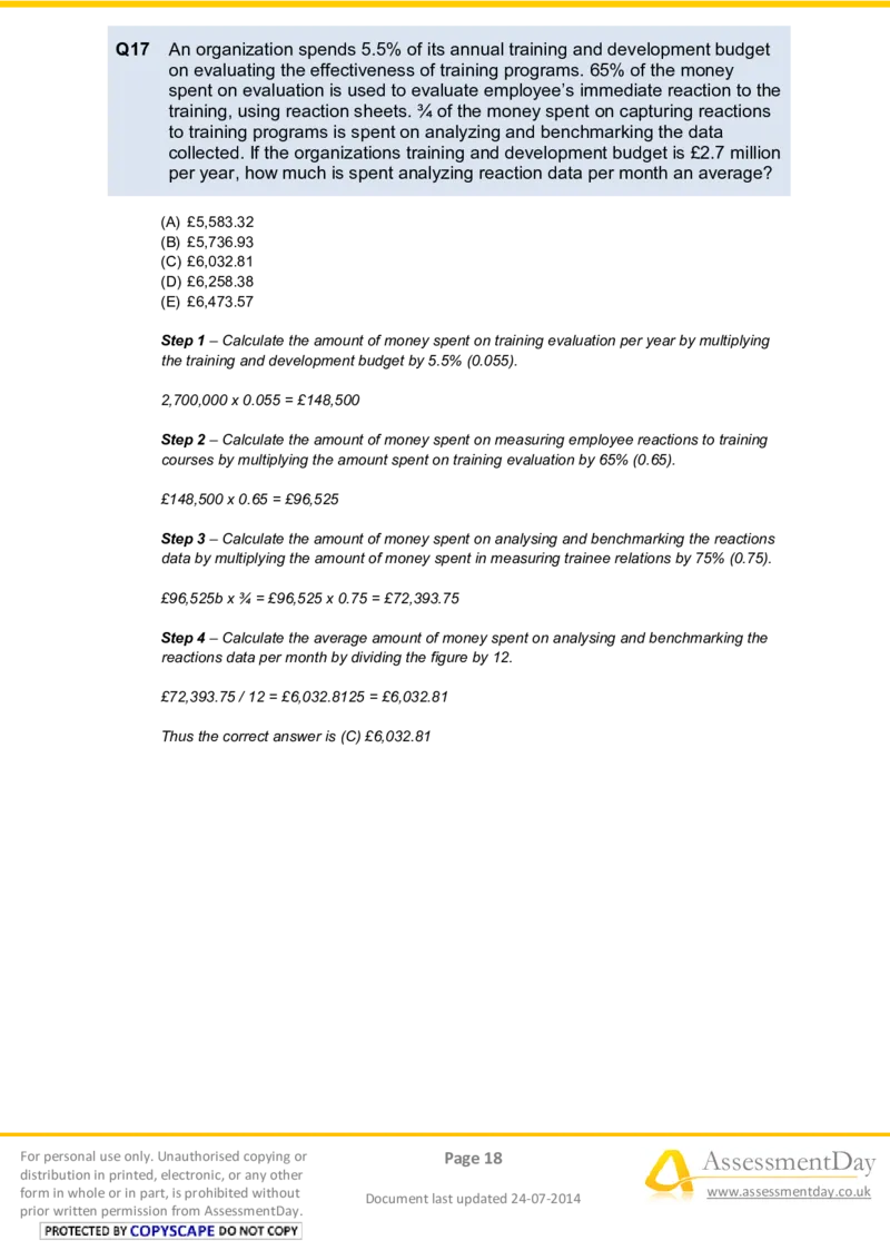 NumericalReasoningTest17-Solutions_2025春招题库汇总_十大行测题库_2023年十大热门题库更新中_05、TalentQ汇总_TalentQ笔试题库中文_TalentQ（图文版-参考）_2选看通用测试题，适用于TalentQ（N多题）