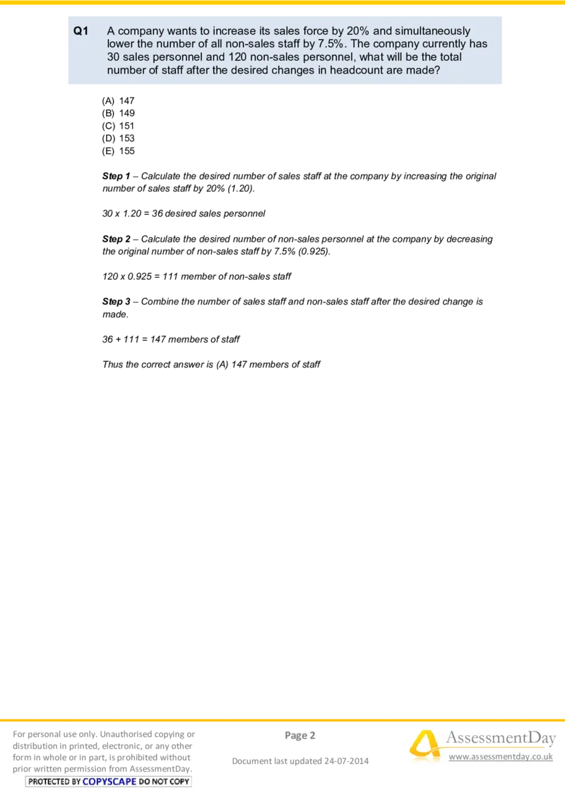 NumericalReasoningTest17-Solutions_2025春招题库汇总_十大行测题库_2023年十大热门题库更新中_05、TalentQ汇总_TalentQ笔试题库中文_TalentQ（图文版-参考）_2选看通用测试题，适用于TalentQ（N多题）