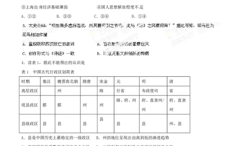 2014年高考历史试卷（四川）（空白卷）_历史历年高考真题_新&middot;PDF版2008-2025&middot;高考历史真题_历史（按试卷类型分类）2008-2025_自主命题卷&middot;历史（2008-2025）