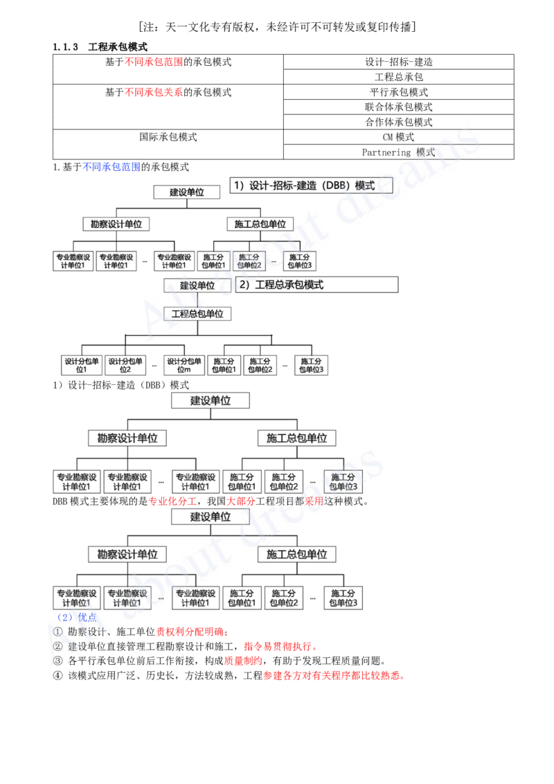 2025-03-第1章-1.1.3-工程承包模式（一）_2026年一级建造师_2026年一建管理_2025年一建管理SVIP_02-基础精讲✿高端面授✿深度强化_17-管理《教材精讲班》金月SMR推荐_讲义