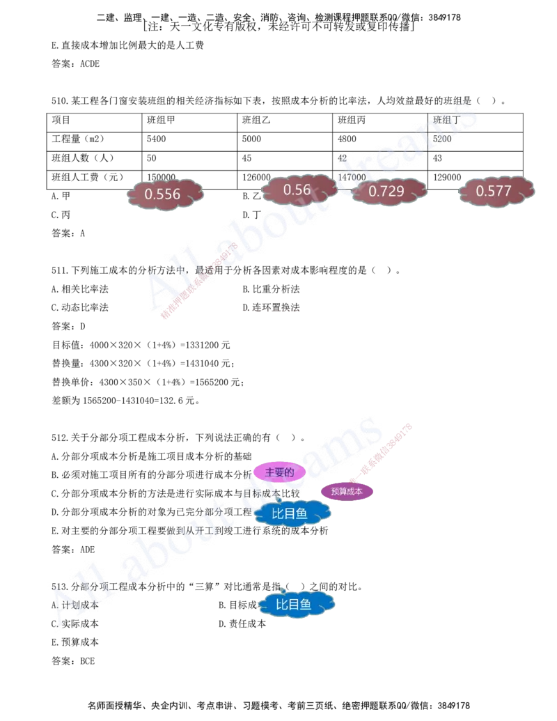 2025-43-第6章-建设工程成本管理（五）_2026年一级建造师_2026年一建管理_2025年一建管理SVIP_03-习题精析✿实战特训✿模考通关_27-管理《习题带练班》金月KL推荐_讲义
