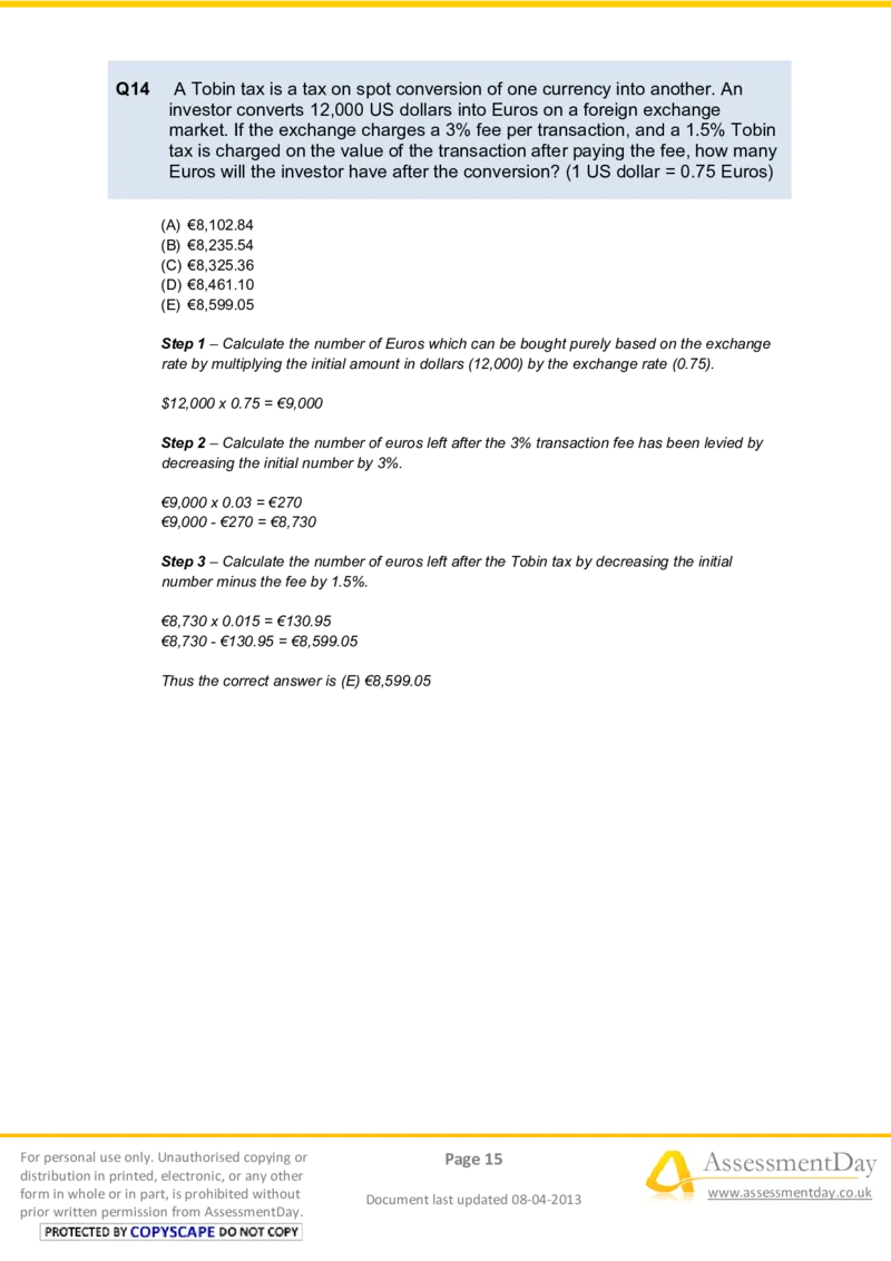 NumericalReasoningTest21-Solutions_2025春招题库汇总_八大题库-1_04八大汇总_信永中和_专业题综合知识-参考_英文题_NumericalReasoningTests
