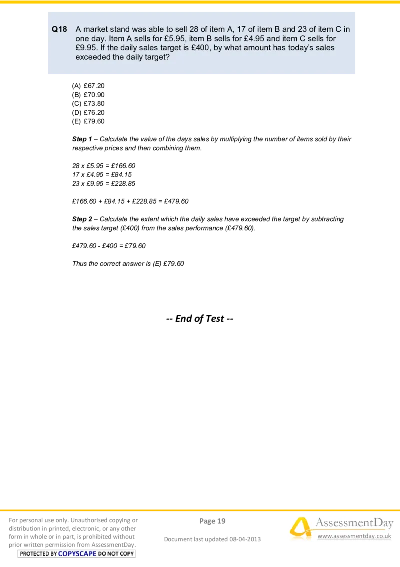 NumericalReasoningTest21-Solutions_2025春招题库汇总_八大题库-1_04八大汇总_信永中和_专业题综合知识-参考_英文题_NumericalReasoningTests