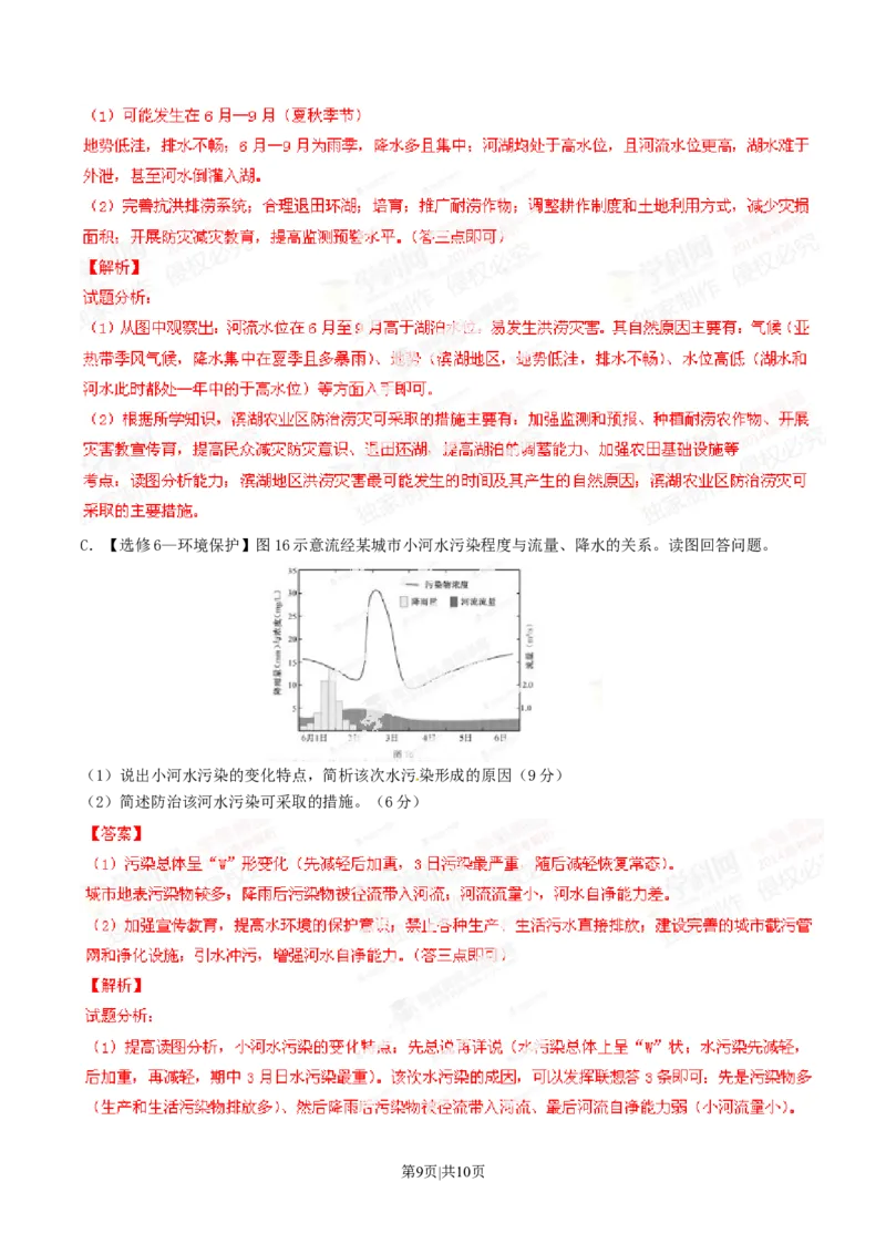 2014年高考地理试卷（福建）（解析卷）_地理历年高考真题_新&middot;Word版2008-2025&middot;高考地理真题_地理（按年份分类）2008-2025_2014&middot;地理高考真题