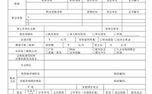 社会招聘求职申请表_2025春招题库汇总_银行题库-1_银行全套上岸资料_500套面试话术_06常用招聘渠道_社会招聘