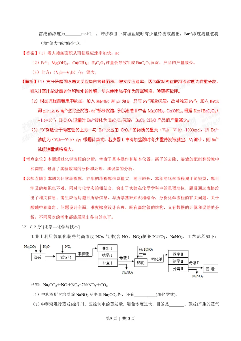 2015年高考化学试卷（山东）（解析卷）_历年高考真题合集_化学历年高考真题_新&middot;PDF版2008-2025&middot;高考化学真题_化学（按省份分类）2008-2025_2008-2025&middot;（山东）化学高考真题