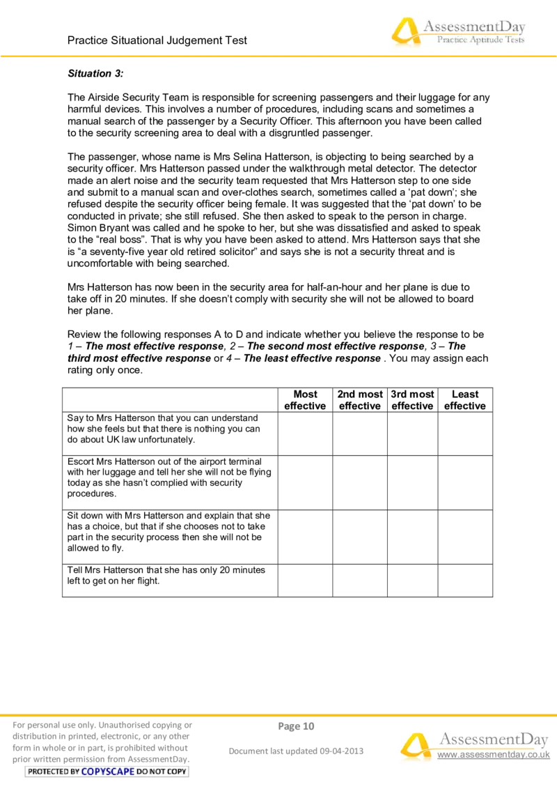 SJT3-Questions_2025春招题库汇总_十大行测题库_2023年十大热门题库更新中_05、TalentQ汇总_TalentQ测试题（适合大多数外资银行以及其他企业）_1必看SituationalJudgementTest（SJT）（约60道）