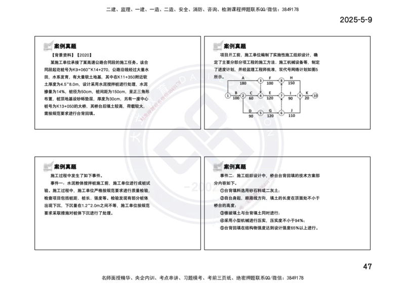 2025一建《公路》精粹强化(一页四个打印版)_2026年一级建造师_2026年一建公路_2025年一建公路SVIP_04-冲刺串讲✿考点强化✿小灶集训_05-公路《精粹强化班》崔业盛DL_讲义