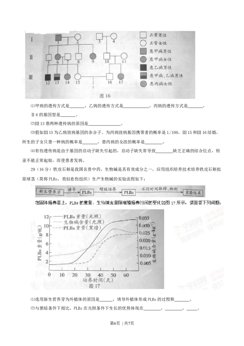 2014年高考生物试卷（广东）（空白卷）_生物历年高考真题_新&middot;Word版2008-2025&middot;高考生物真题_生物（按年份分类）2008-2025_2014&middot;高考生物真题