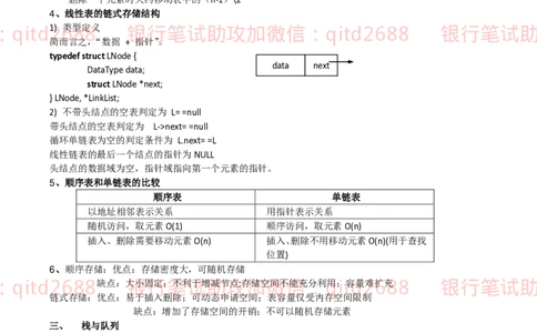 信息技术类-知识点-数据结构与算法知识点总结_2025春招题库汇总_银行题库-1_银行全套上岸资料_各银行笔试真题_邮储上岸资料_邮储银行招聘考试笔试复习资料