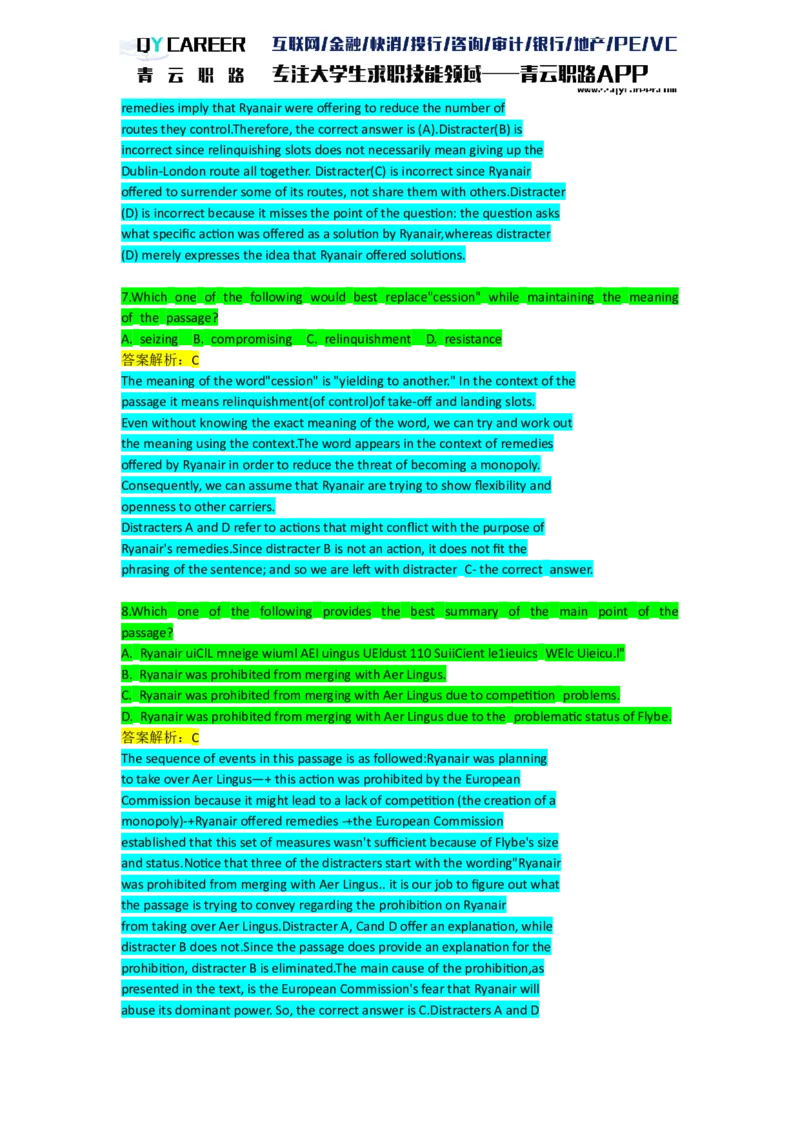 VerbalAnalysis_2025春招题库汇总_十大行测题库_2023年十大热门题库更新中_05、TalentQ汇总_TalentQ笔试题库英文_03、英文-解析版_verbal文字版