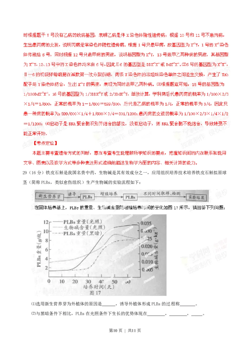 2014年高考生物试卷（广东）（解析卷）_生物历年高考真题_新&middot;PDF版2008-2025&middot;高考生物真题_生物（按年份分类）2008-2025_2014&middot;高考生物真题