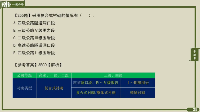 2025一建《公路》金题演练4（答案）_2026年一级建造师_2026年一建公路_2025年一建公路SVIP_02-基础精讲✿高端面授✿深度强化_11-公路《全系VIP班》李洪革SMR推荐_06.金题演练