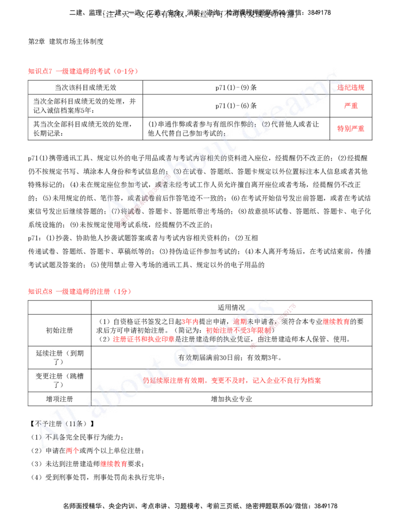 2025-06-第2章-建筑市场主体制度（二）_2026年一建法规_2025年一建法规SVIP_04-冲刺串讲✿考点强化✿小灶集训_03-法规《冲刺串讲班》王欣XSW_讲义