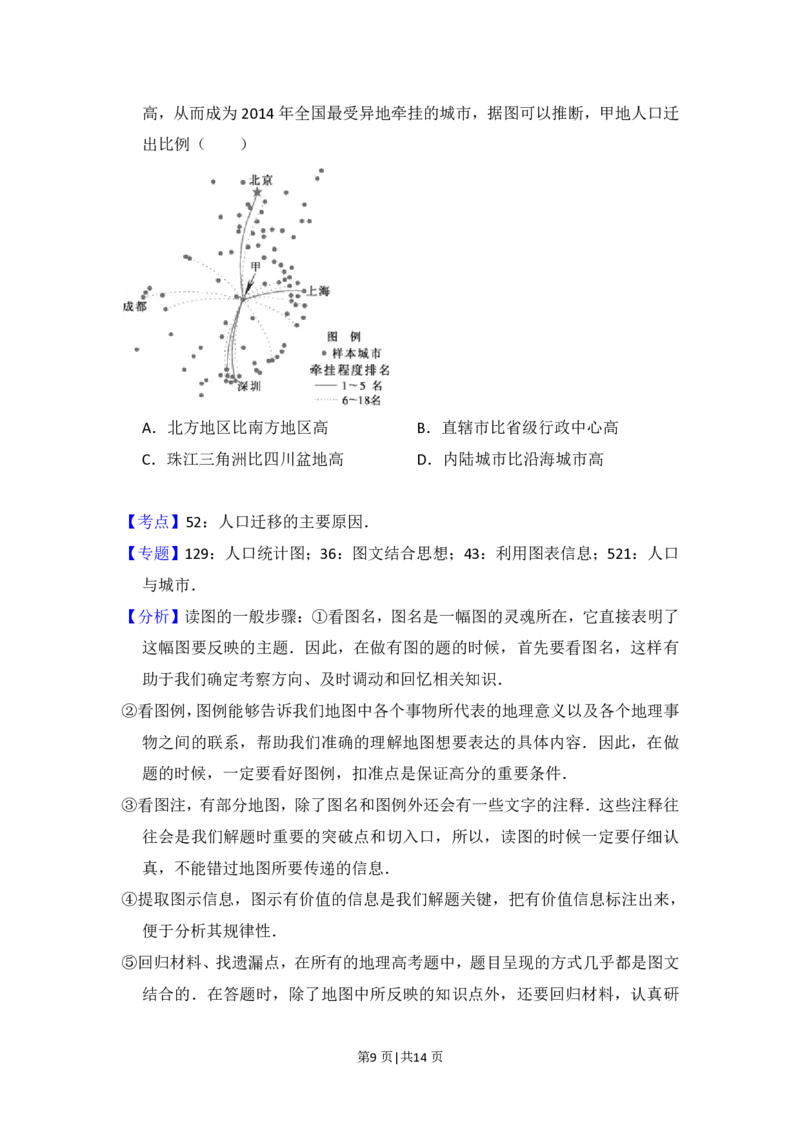 2015年高考地理试卷（北京）（解析卷）_地理历年高考真题_新&middot;PDF版2008-2025&middot;高考地理真题_地理（按省份分类）2008-2025_2008-2025&middot;（北京）地理高考真题