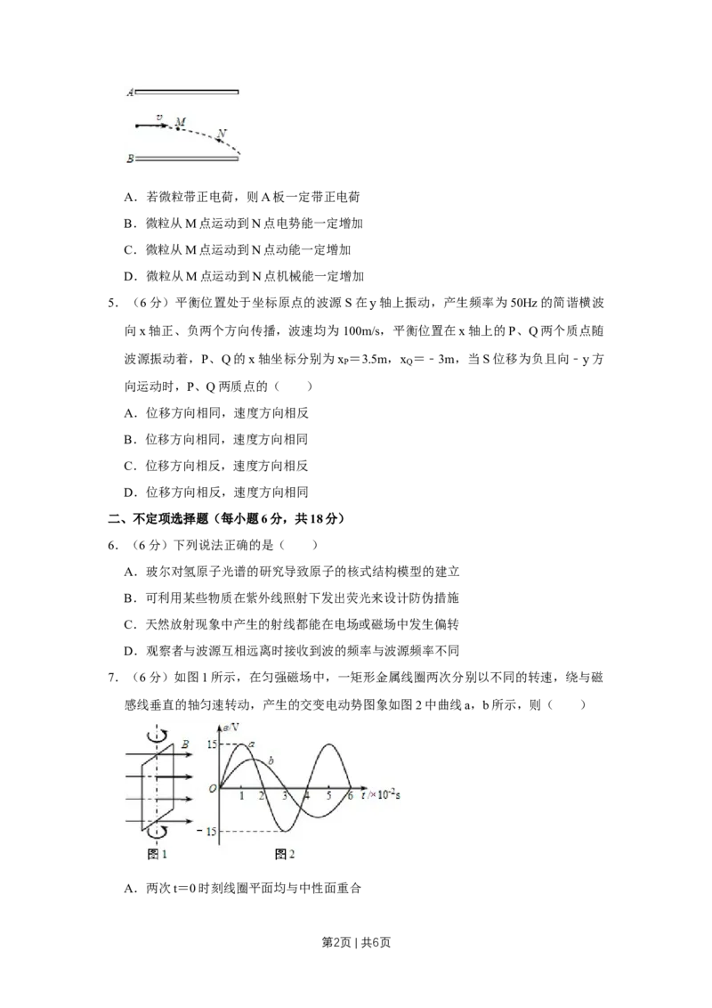 2014年高考物理试卷（天津）（空白卷）_物理历年高考真题_新&middot;Word版2008-2025&middot;高考物理真题_物理（按年份分类）2008-2025_2014&middot;高考物理真题