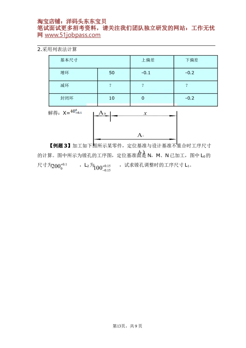 机械制造技术基础典型例题(1)_三桶油_中国石油_中石油笔试_笔试。！_7-专业测试部分（仅需看自己专业即可）_3.13机械知识_复习题