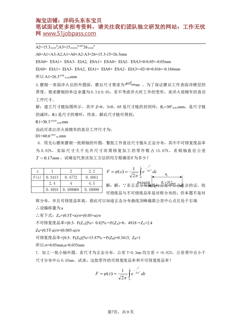 机械制造技术基础典型例题(1)_三桶油_中国石油_中石油笔试_笔试。！_7-专业测试部分（仅需看自己专业即可）_3.13机械知识_复习题
